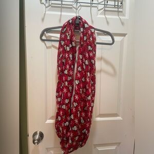 Christmas infinity penguin scarf